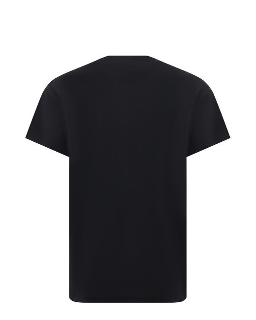Versace Black Couture Watercolor Print T-Shirt for men