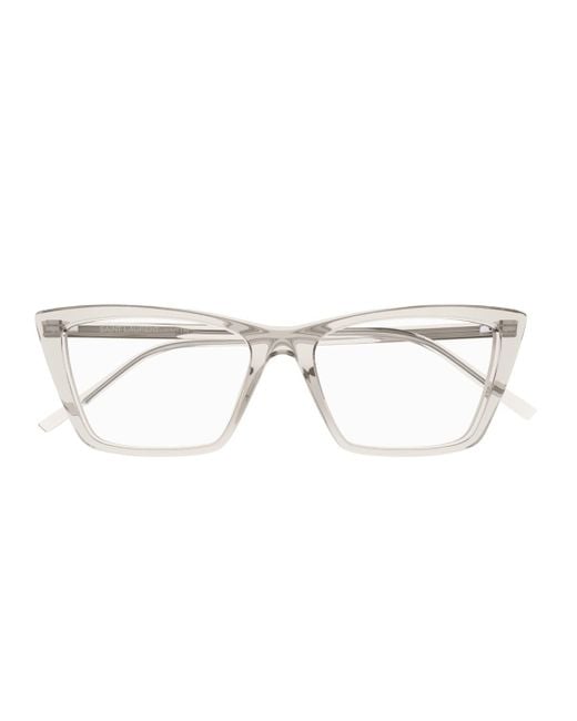 Saint Laurent Metallic Sl 737 Mica Thin Opt Linea Sl Logo Eyeglasses