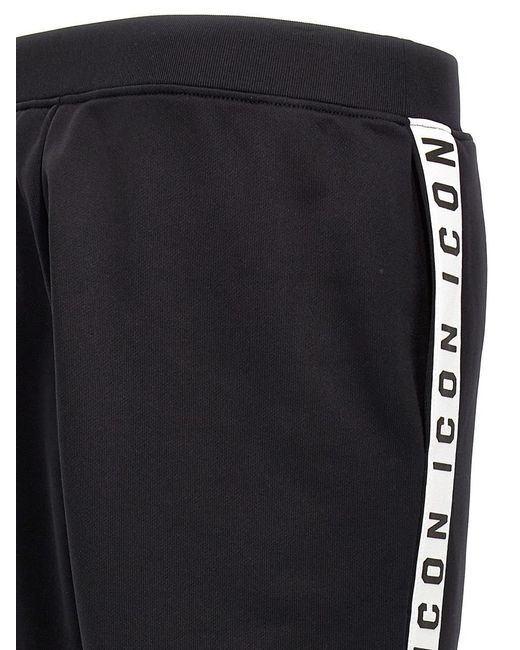 DSquared² Black Icon Joggers Pants for men