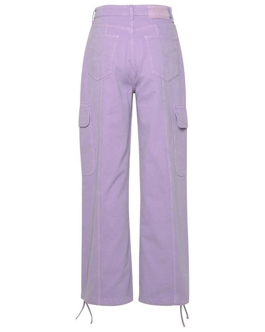 Moschino Jeans Purple Lilac Cotton Cargo Pants
