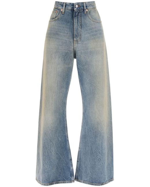 MM6 by Maison Martin Margiela Blue Oversized Flared Jeans