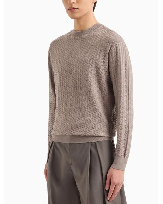 Emporio Armani Gray Sweaters for men