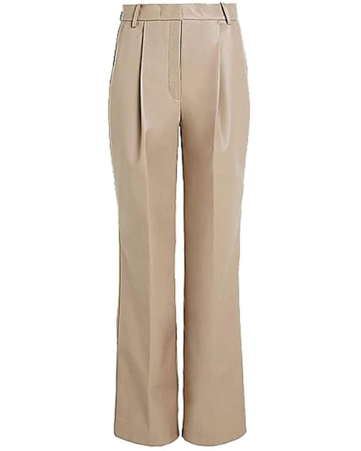 Calvin Klein Natural Re-Gen Leather Straight Pants