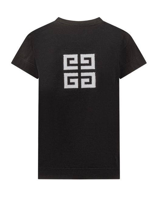Givenchy Black 4g Tufting Cotton T-shirt