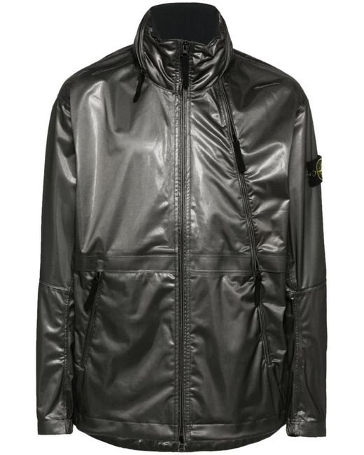 Stone Island Jacket Metallic Run Proof Nylon in Black for Men Lyst