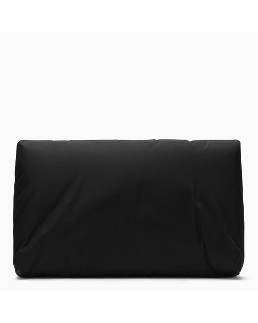 Saint Laurent Black Cassandre Large Envelope Nylon Clutch Bag for men