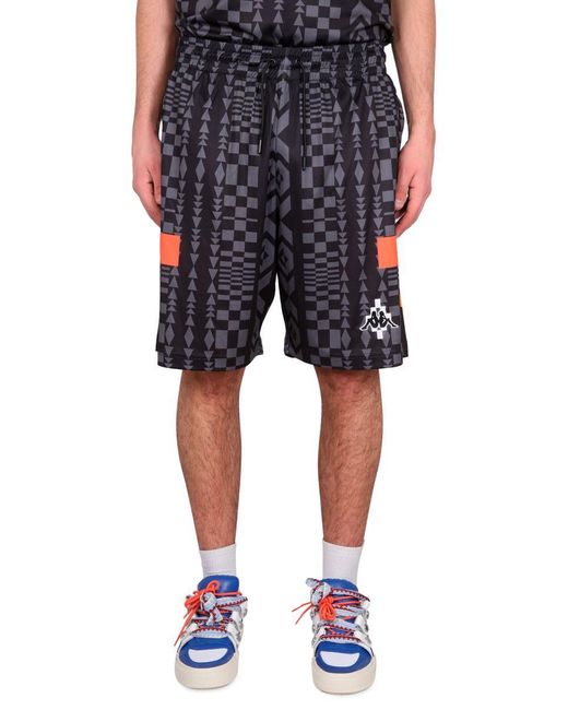 Marcelo Burlon Black X Kappa Bermuda Shorts for men