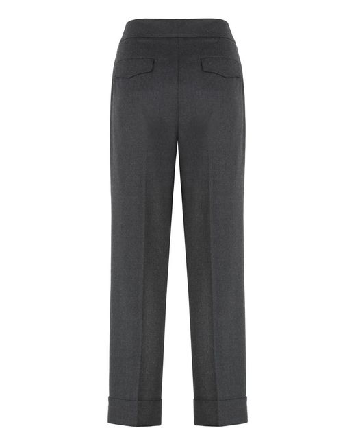 Peserico Gray Cropped Pants