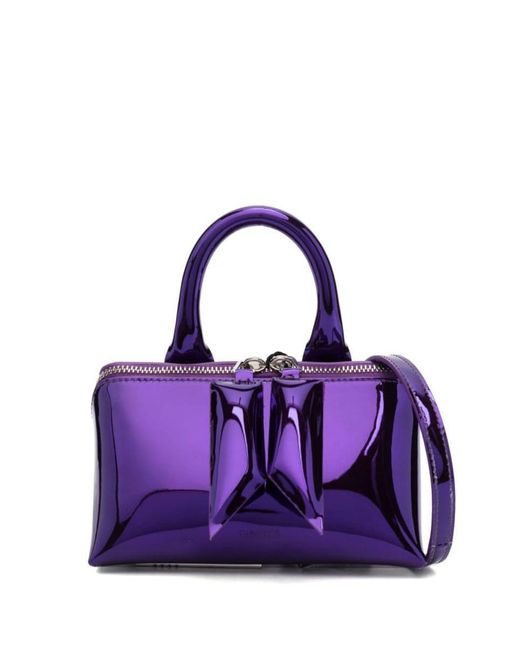 The Attico Purple Friday Laminated Crossbody Bag