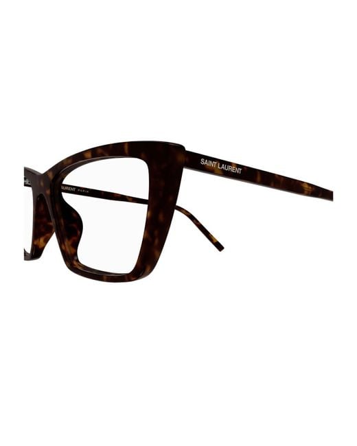 Saint Laurent Brown Sl 737 Mica Thin Opt Linea Sl Logo Eyeglasses