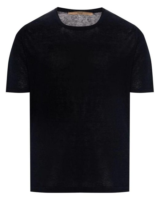 Roberto Collina Black Short Sleeves Crew Neck T-Shirt for men