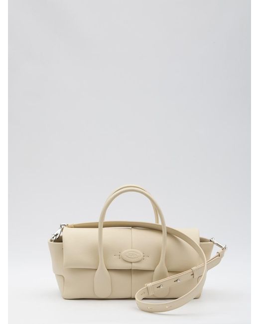 Tod's Natural Di Bag Reverse Ew Flap