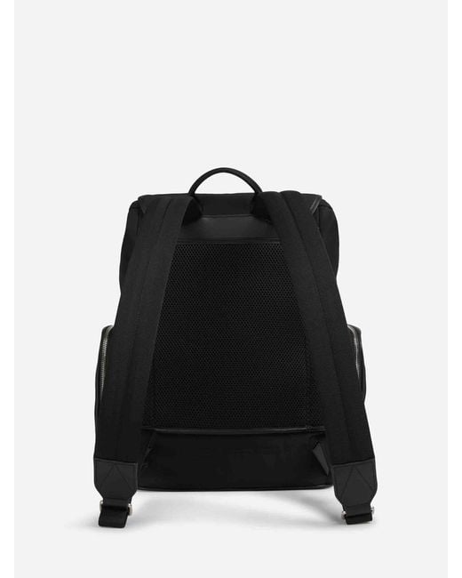 Bally Black Code Nylon Backpack for men
