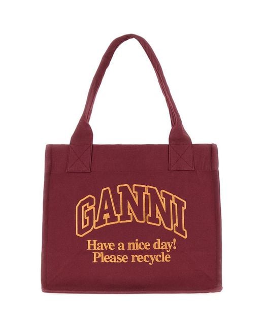 Ganni Red Shoulder Bags