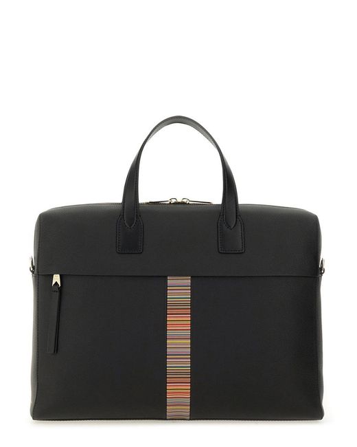 Paul Smith Black "Signature Stripe" Bag for men