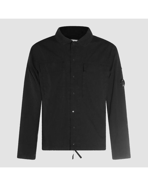C P Company Black Cotton Shirt for men