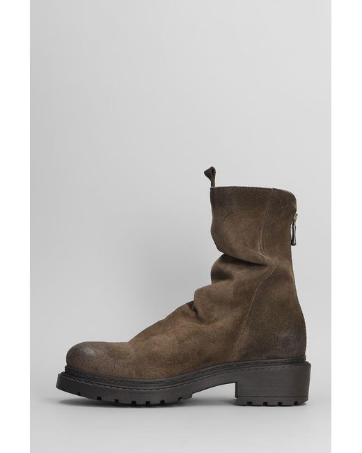 METISSE Brown Low Heels Ankle Boots