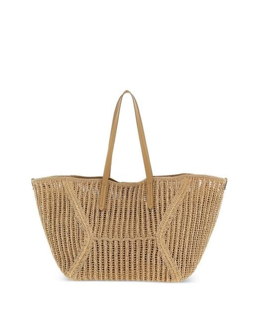 Brunello Cucinelli Natural Rafia Tote Bag
