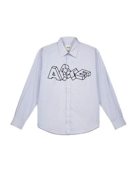 Arte' White " Blocks" Shirt Clothing for men