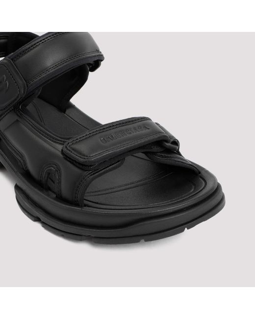 Balenciaga Black Tourist Chunky Faux-leather Sandals for men