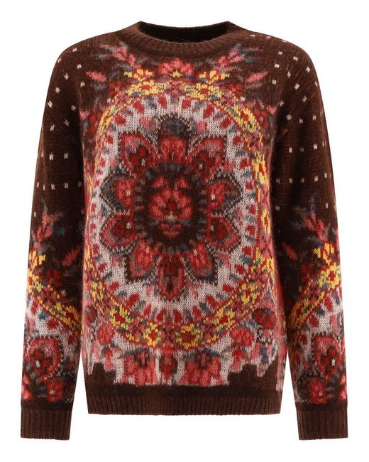 Etro Red Mohair Sweater