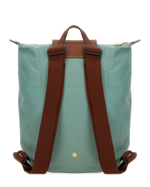 Longchamp Green "m Le Pliage" Backpack