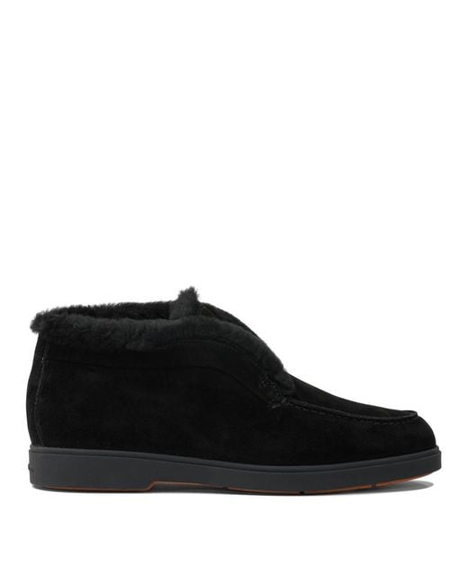 Alexander Wang Black "Desert" Ankle Boots With Fur