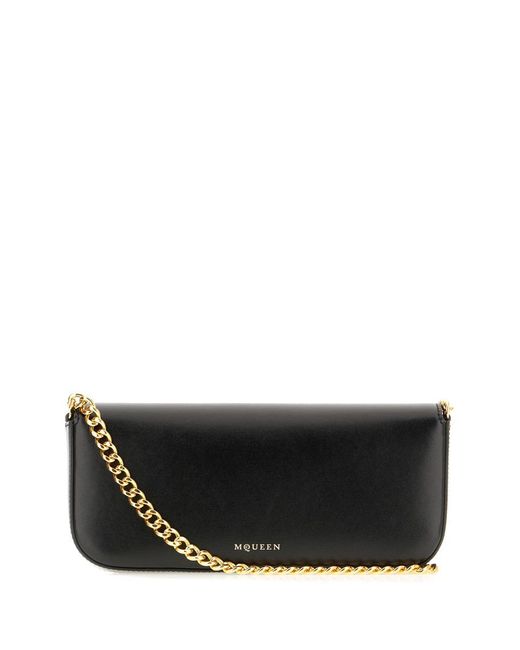 Alexander McQueen Black Shoulder Bag "Skull Flower Small"