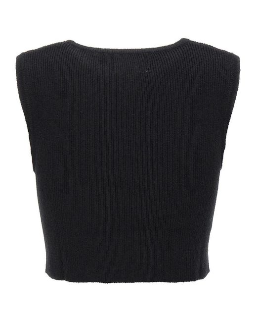Loulou Studio Black 'chace' Top