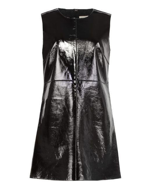 P.A.R.O.S.H. Black Marilyn Leather Dress