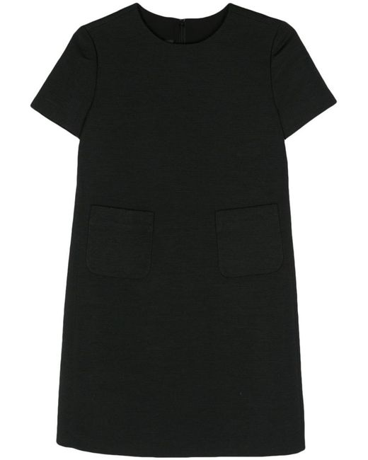 Emporio Armani Black Short Crewneck Dress