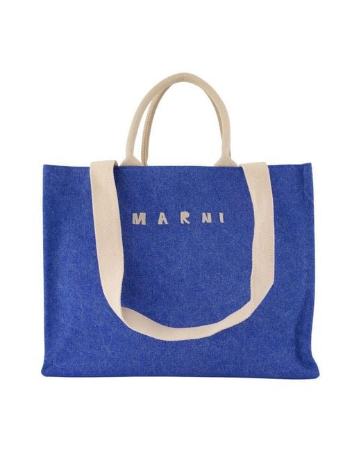 Marni Blue Large Shopper Bag