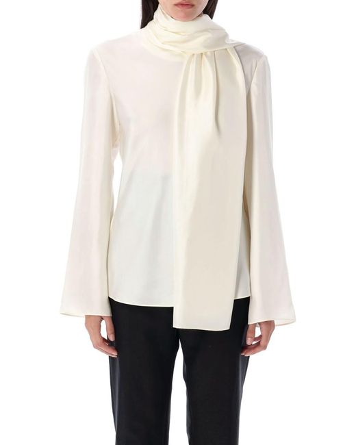 Rohe White Silk Foulard Top