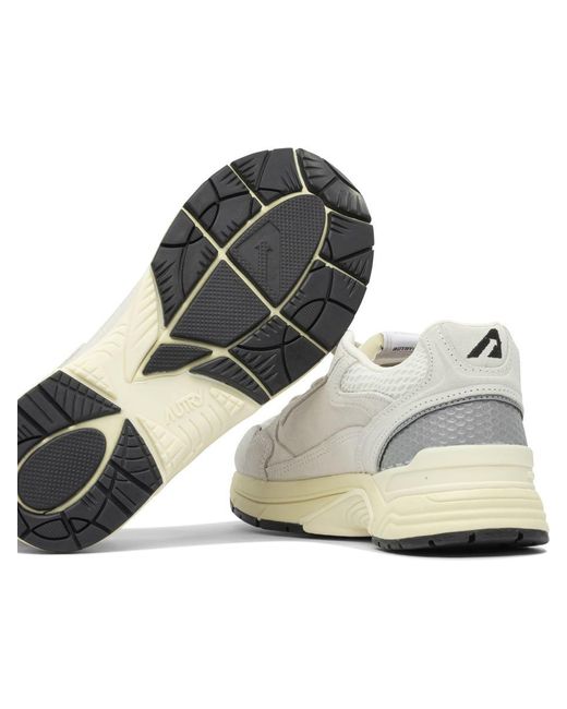 Autry White Hyperway Low Wom Suede/Mesh Wht/Silv