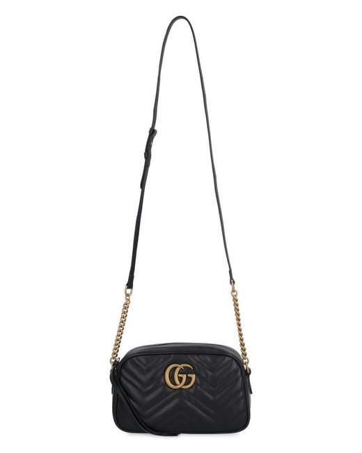 Gucci Black GG Marmont Quilted Leather Crossbody Bag