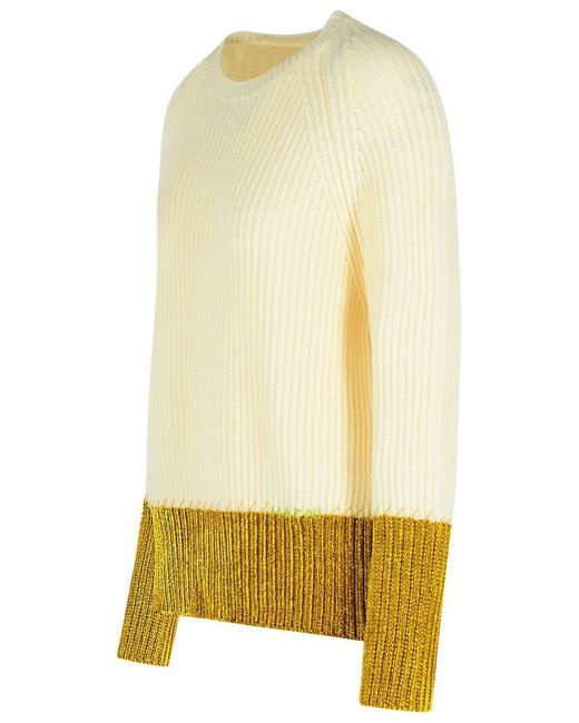 Marni Yellow Ivory Virgin Wool Sweater