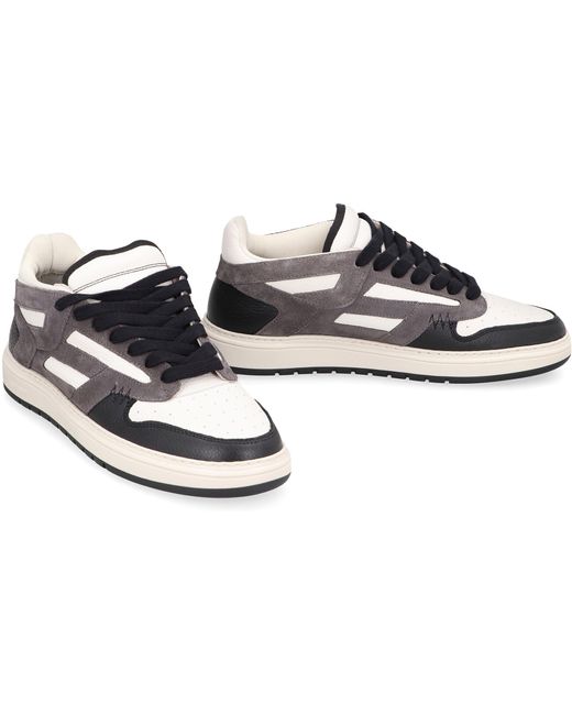Represent White Storm Leather Low-top Sneakers for men