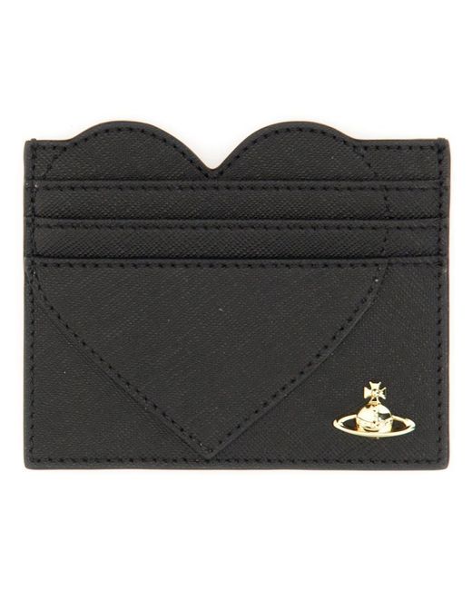 Vivienne Westwood Black Card Holder "Heart"