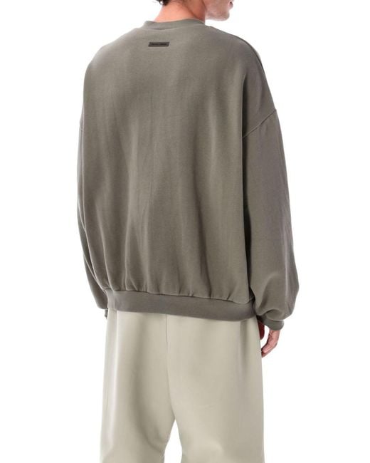 Fear Of God Gray 90's Fleece Crewneck Moss for men
