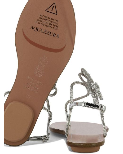 Aquazzura White "Capri Nights" Sandals