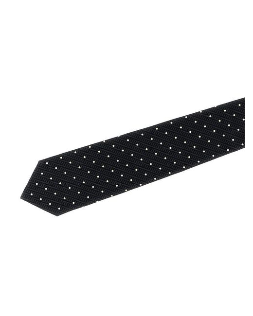 Brioni Black Jacquard Tie for men