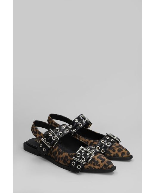 GISÉL MOIRÉ Gray Saturno Ballet Flats