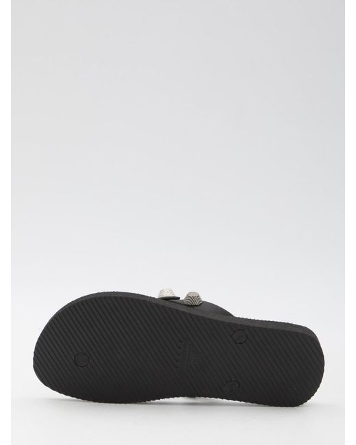 Balenciaga Black Cagole Thong Sandals