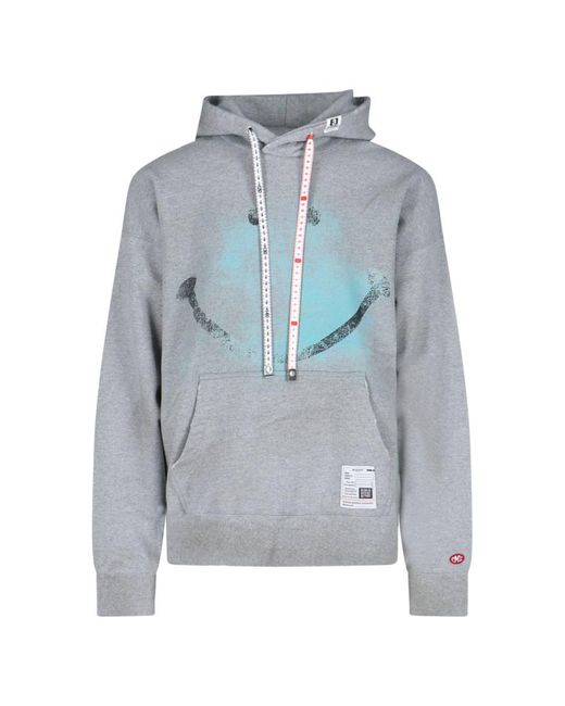 Maison Mihara Yasuhiro Blue Smiley Face" Hoodie for men