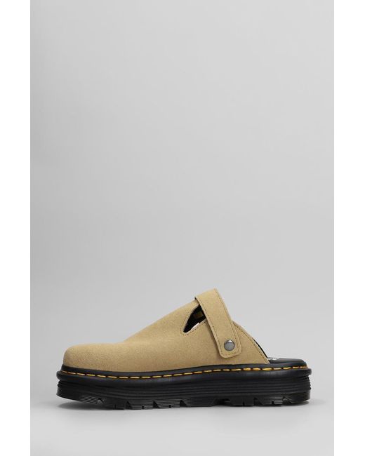 Dr. Martens Gray Zebzag Slipper-Mule for men