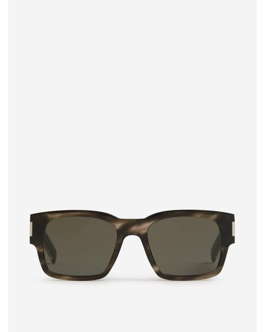 Saint Laurent Gray Rectangular Sunglasses for men