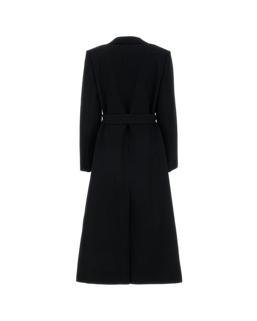Chloé Black Belted Virgin Wool Coat