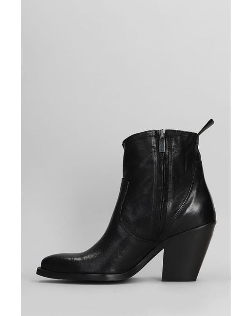 METISSE Black Texan Ankle Boots