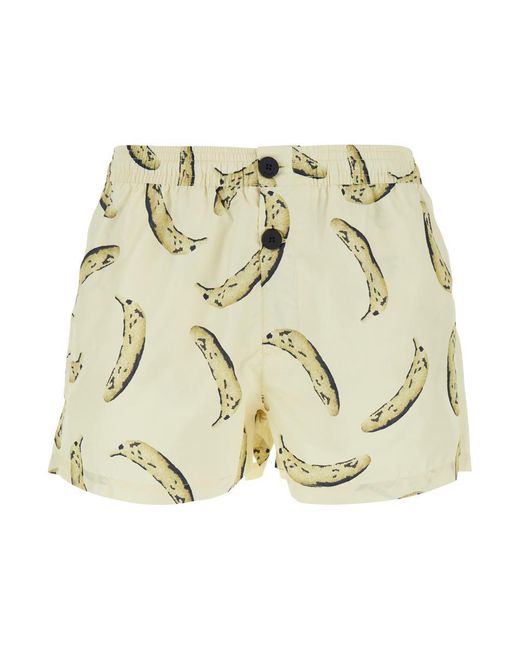 Jacquemus Natural 'Le Maillot Puntini' Swimsuit With Elastic Waist And All-Over Print for men