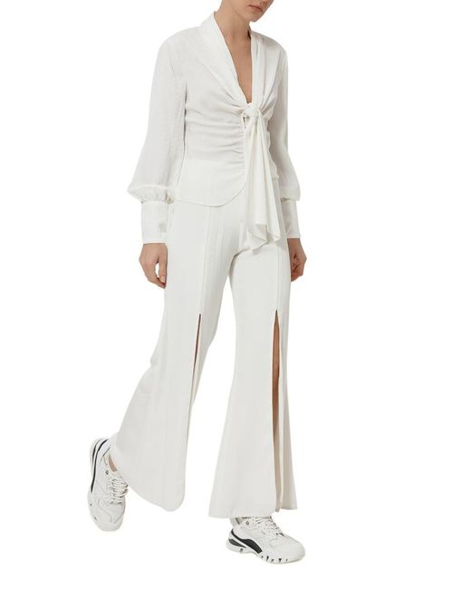 Alexis White Sloane Pants With Slits